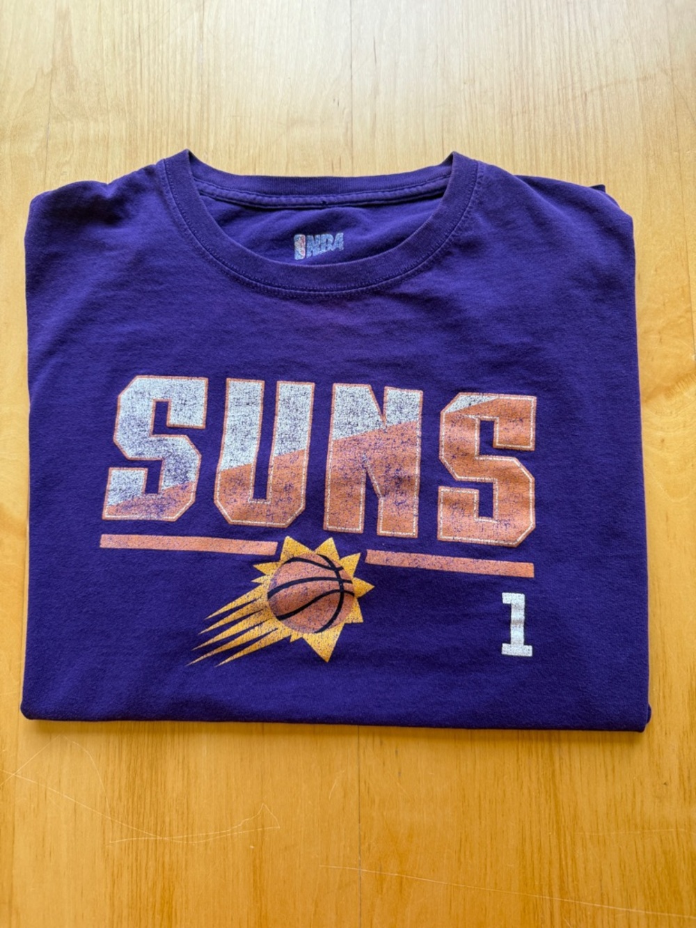 Phoenix Suns Devin Booker #1 T-Shirt XL Purple NBA Graphic Tee Vintage Style